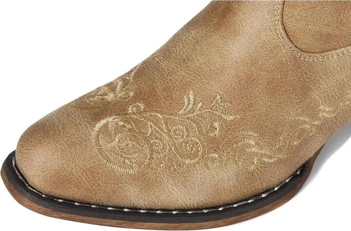 Roper Judith Cowboy Women's Boots Vintage Beige Faux Leather : 10 M, Synthetic - Image 3