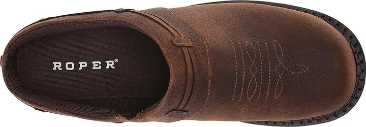 Roper Laces Women's Slip on Shoes Brown Crazy Horse Leather : 10 M - Image 3