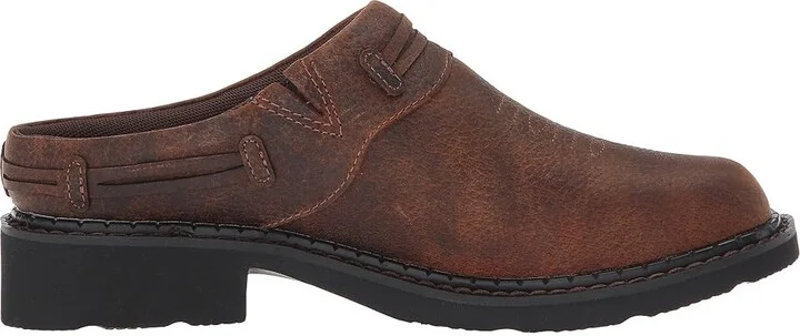Roper Laces Women's Slip on Shoes Brown Crazy Horse Leather : 10 M - Image 8