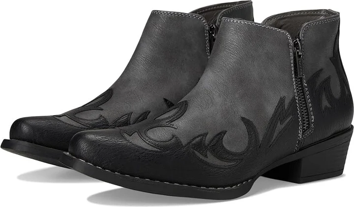 Roper Lorene Cowboy Women's Boots Grey : 6.5 B - Medium, Leather