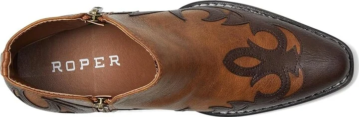 Roper Lorene Cowboy Women's Boots Tan : 8 B - Medium, Leather - Image 2
