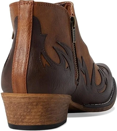Roper Lorene Cowboy Women's Boots Tan : 8 B - Medium, Leather - Image 4