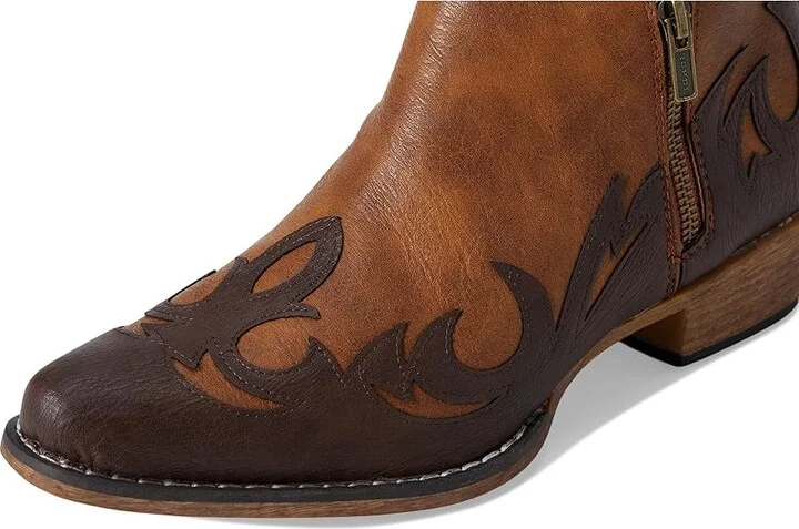 Roper Lorene Cowboy Women's Boots Tan : 8 B - Medium, Leather - Image 7
