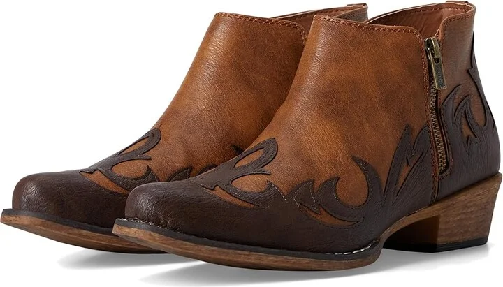 Roper Lorene Cowboy Women's Boots Tan : 8 B - Medium, Leather