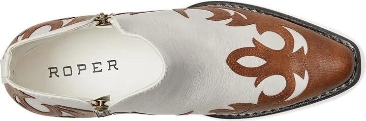 Roper Lorene Cowboy Women's Boots White : 5.5 B - Medium, Leather - Image 2