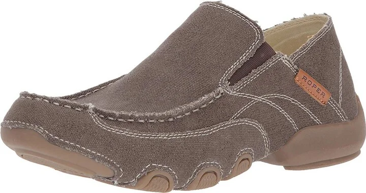 ROPER Mens Dougie Slip On Casual Shoes - Brown - Size 11.5 D