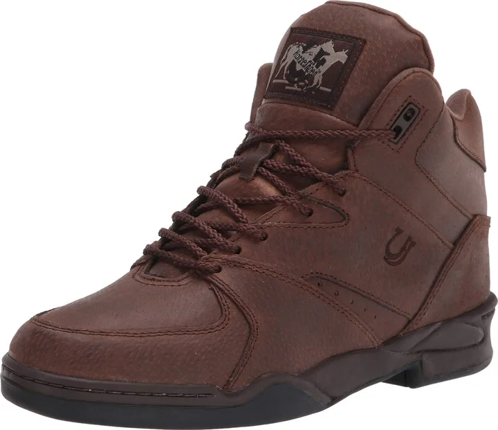 ROPER Mens Horseshoe Round Toe Lace Up Casual Boots Ankle - Brown - Size 9 W