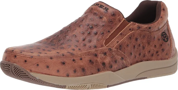 ROPER Mens Ulysess Slip On Casual Shoes - Brown - Size 8 2E
