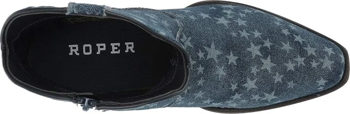 Roper Merica Denim Women's Boots Stonewashed Denim/All-Over Star Print : 5 M, Textile - Image 3