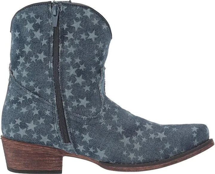 Roper Merica Denim Women's Boots Stonewashed Denim/All-Over Star Print : 5 M, Textile - Image 8