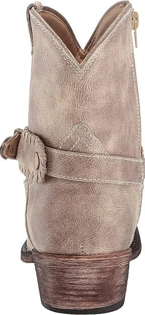 Roper Nelly Cowboy Women's Boots Vintage Beige Faux Leather : 10 M, Synthetic - Image 5