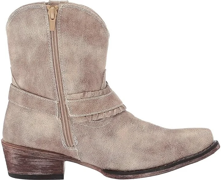 Roper Nelly Cowboy Women's Boots Vintage Beige Faux Leather : 10 M, Synthetic - Image 8