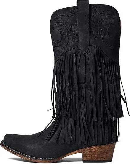 Roper Rickrack Cowboy Women's Boots Black : 5 B - Medium, Synthetic - Image 5