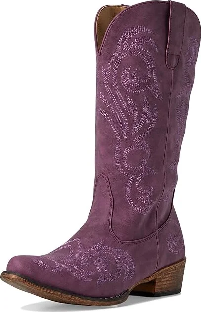 Roper Riley Boots Women's Dress Sandals Purple : 7.5 B - Medium, Leather - Image 5