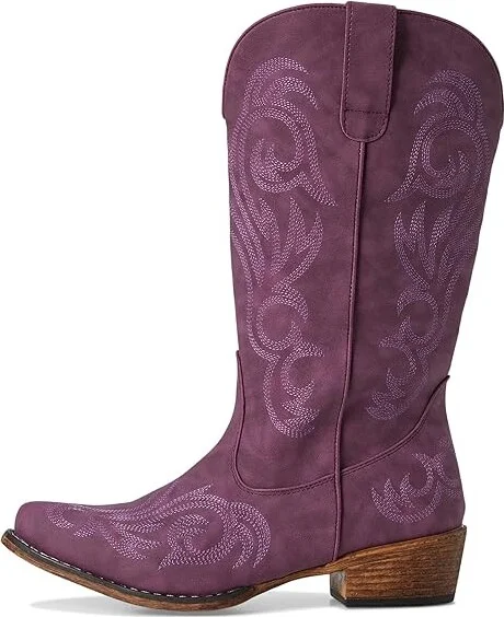 Roper Riley Boots Women's Dress Sandals Purple : 7.5 B - Medium, Leather - Image 6