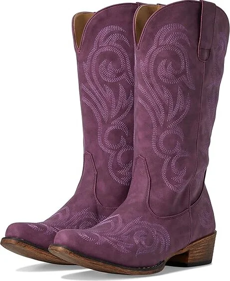 Roper Riley Boots Women's Dress Sandals Purple : 7.5 B - Medium, Leather