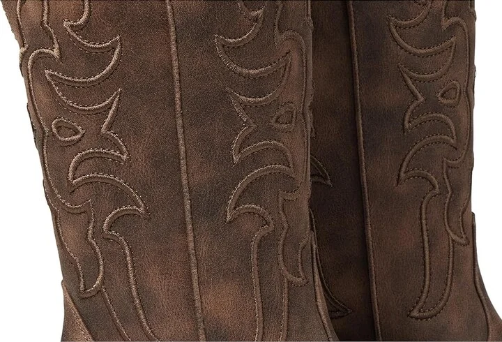 Roper Riley Cord Cowboy Women's Boots Brown : 5.5 B - Medium, Leather - Image 6