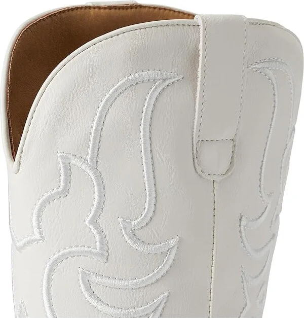 Roper Riley Flextra Cord Cowboy Women's Boots White : 6.5 B - Medium, Leather - Image 2