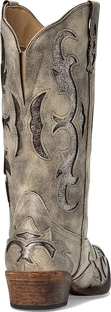 Roper Riley Flextra Glitter Cowboy Women's Boots Grey Faux Leather/Metallic Underlay : 10 M, Synthetic - Image 5