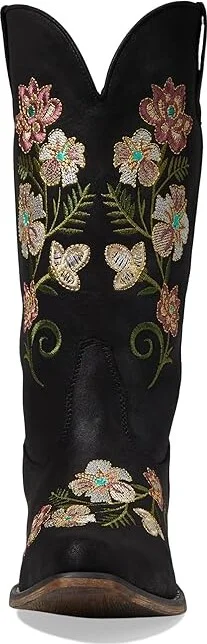 Roper Riley Floral Cowboy Women's Boots Black : 10.5 B - Medium, Leather - Image 2