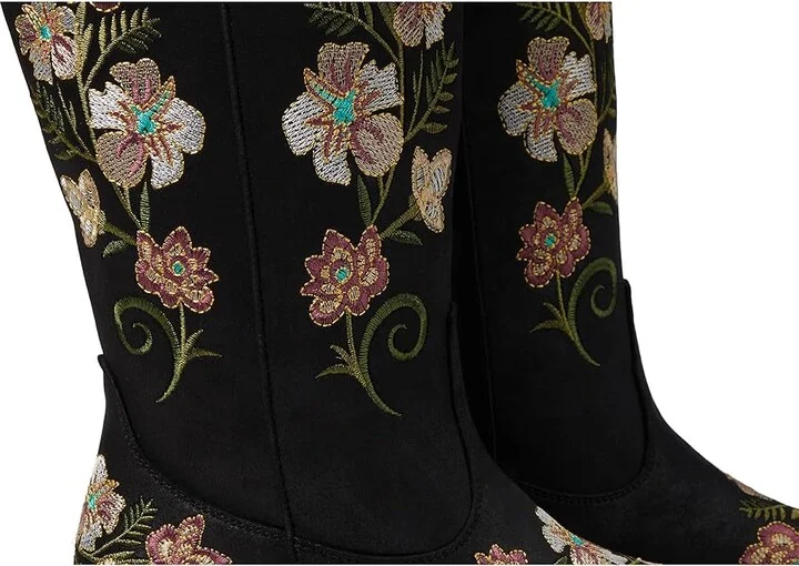 Roper Riley Floral Cowboy Women's Boots Black : 10.5 B - Medium, Leather - Image 6