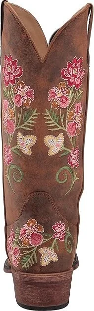 Roper Riley Floral Cowboy Women's Boots Vintage Cognac Faux Leather : 5 B - Medium, Synthetic - Image 5