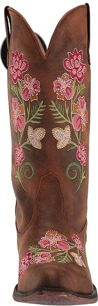 Roper Riley Floral Cowboy Women's Boots Vintage Cognac Faux Leather : 5 B - Medium, Synthetic - Image 6