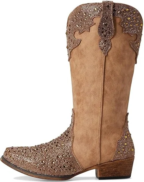 Roper Riley Jewells Cowboy Women's Boots Tan : 7 B - Medium, Leather - Image 6