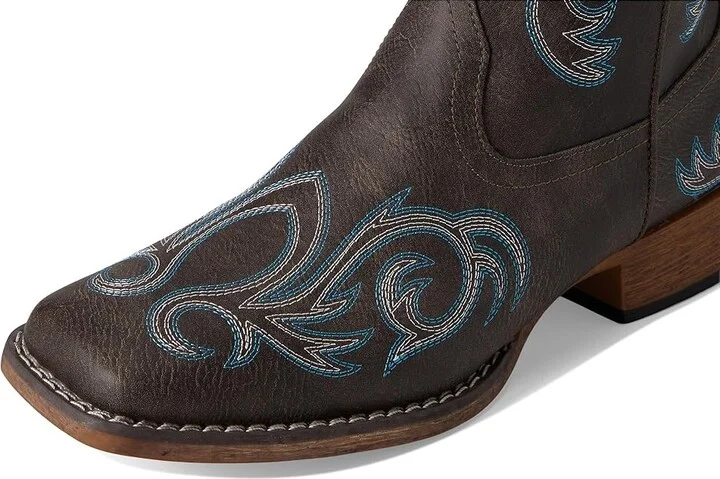 Roper Riley Square Cowboy Women's Boots Brown : 10 B - Medium, Leather - Image 2