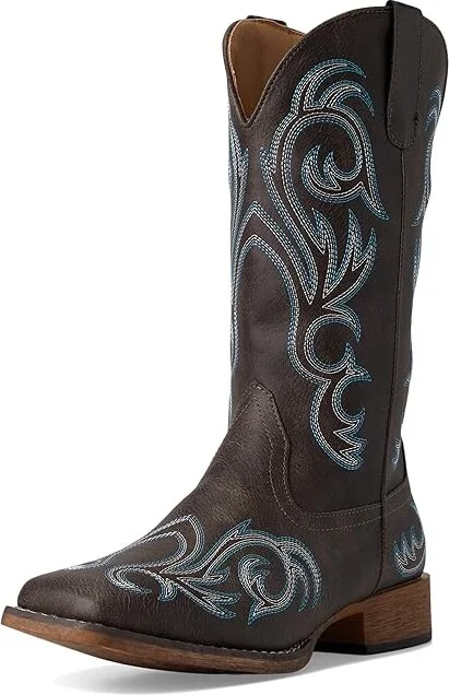 Roper Riley Square Cowboy Women's Boots Brown : 10 B - Medium, Leather - Image 5