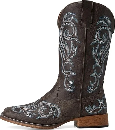 Roper Riley Square Cowboy Women's Boots Brown : 10 B - Medium, Leather - Image 6
