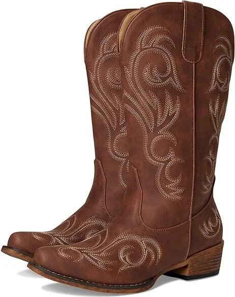 Roper Riley Women's Dress Shoes Cognac Faux Leather : 10 M, Synthetic