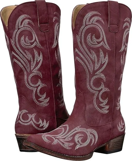 Red Faux Leather