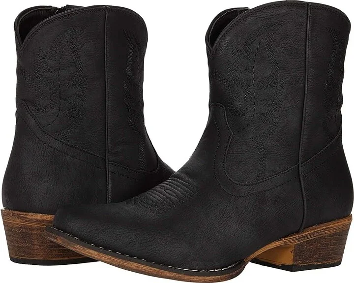 Roper Shay Cowboy Women's Boots Black : 5 M, Synthetic