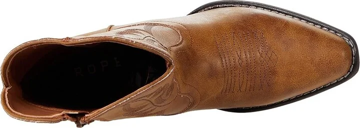 Roper Shay Cowboy Women's Boots Tan : 5.5 M, Synthetic - Image 2