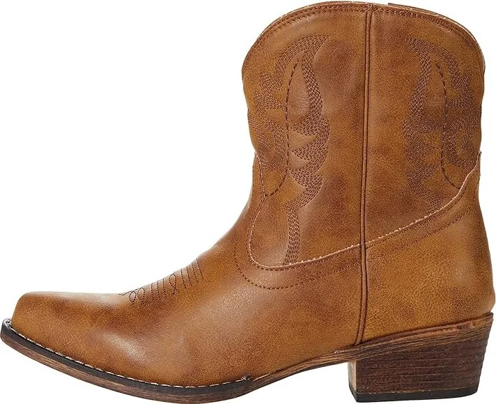 Roper Shay Cowboy Women's Boots Tan : 5.5 M, Synthetic - Image 6