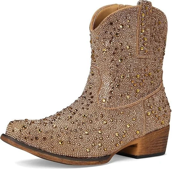 Roper Shay Jewells Cowboy Women's Boots Tan : 6 B - Medium, Leather - Image 5