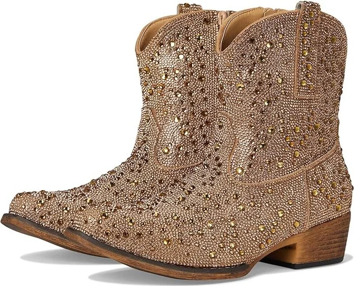 Roper Shay Jewells Cowboy Women's Boots Tan : 6 B - Medium, Leather