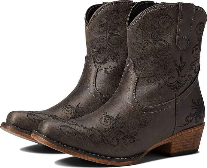 Roper Short Stuff Cowboy Women's Boots Grey : 5 M, Synthetic
