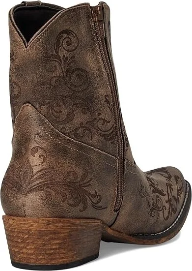 Roper Short Stuff Cowboy Women's Boots Vintage Brown Faux Leather : 10 M, Synthetic - Image 5