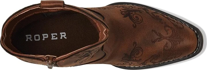 Roper Short Stuff Cowboy Women's Boots Vintage Cognac Faux Leather : 10 M, Synthetic - Image 3