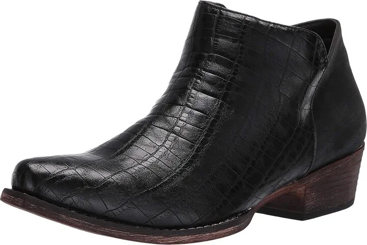 Roper Sofia Caiman Women's Pull-on Boots Black Faux Caiman Leather : 11 M, Synthetic - Image 2