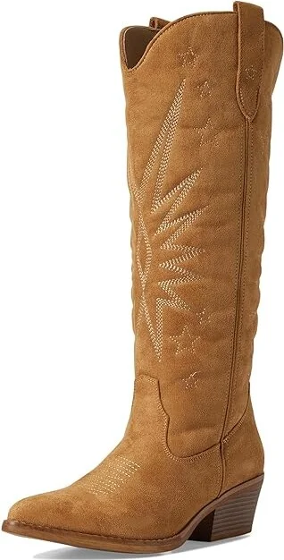 Roper Starburst Cowboy Women's Boots Tan : 8.5 B - Medium, Leather/Rubber - Image 5