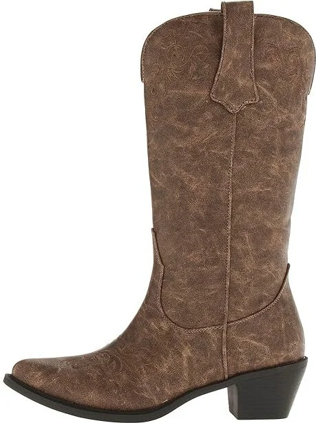 Roper Western Embroidered Fashion Boot Cowboy Women's Boots Tan : 6 B - Medium, Synthetic - Image 7