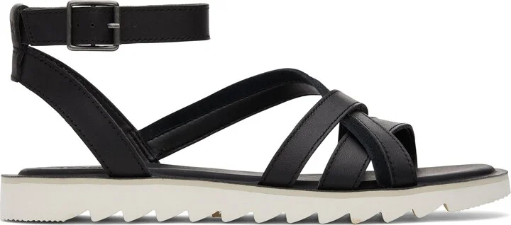 Rory Black Leather Sandal