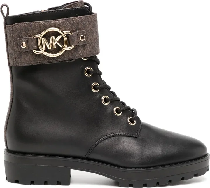 Rory logo-plaque leather boots
