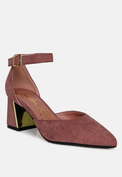 Rory Metallic Sling Detail Block Heel Sandals Women - Image 4