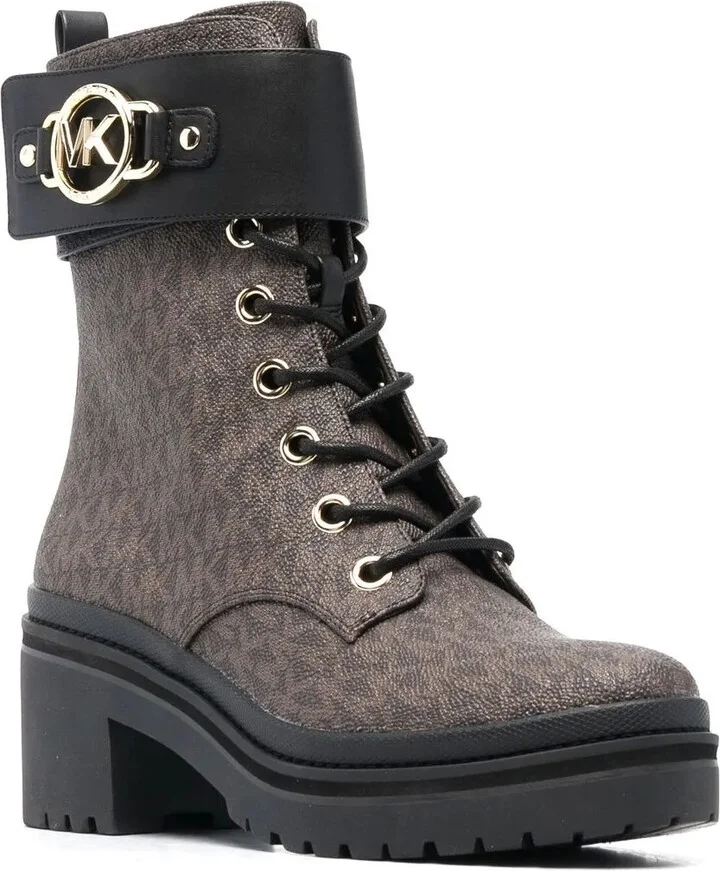 Rory monogram-print combat boots - Image 2