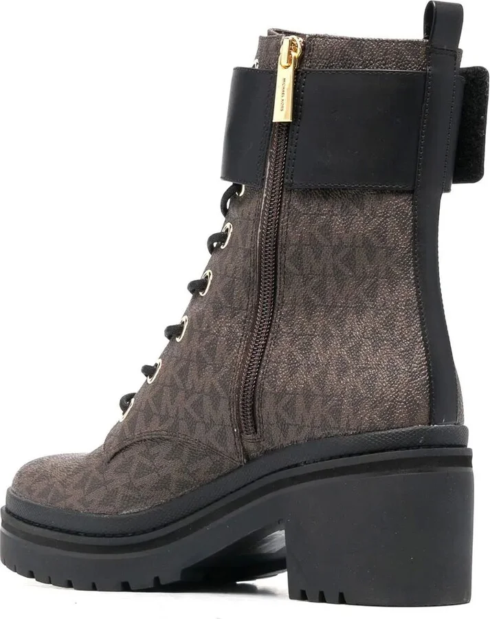 Rory monogram-print combat boots - Image 3