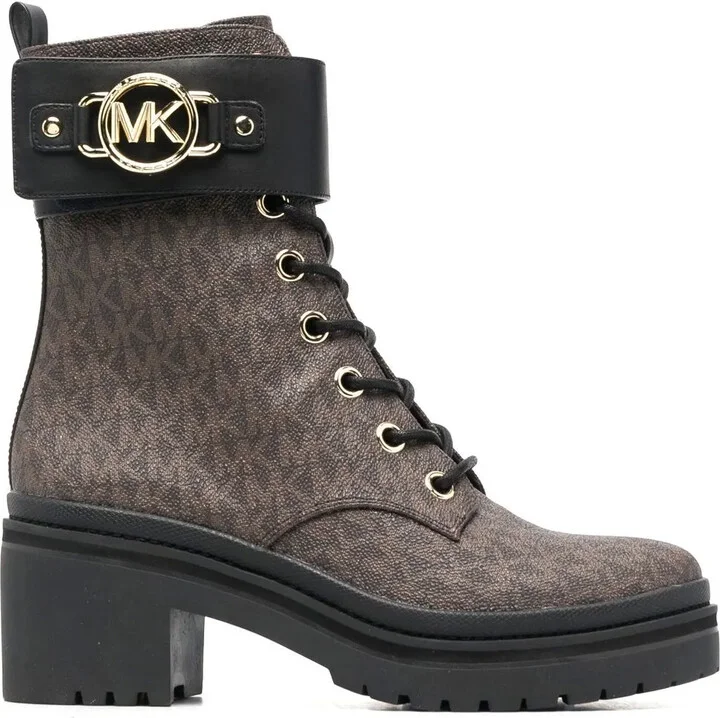 Rory monogram-print combat boots